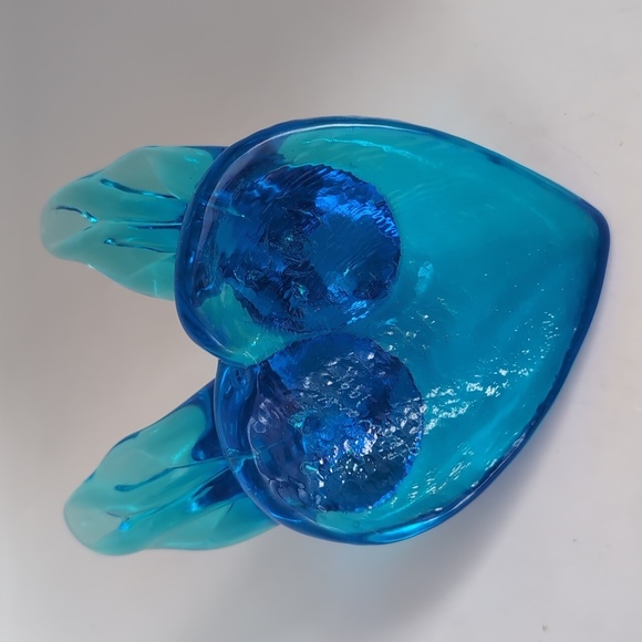 Large Leo Ward 1991 Signed Double Bluebird Blue Birds Happiness Glass Figurine - Picture 12 of 16